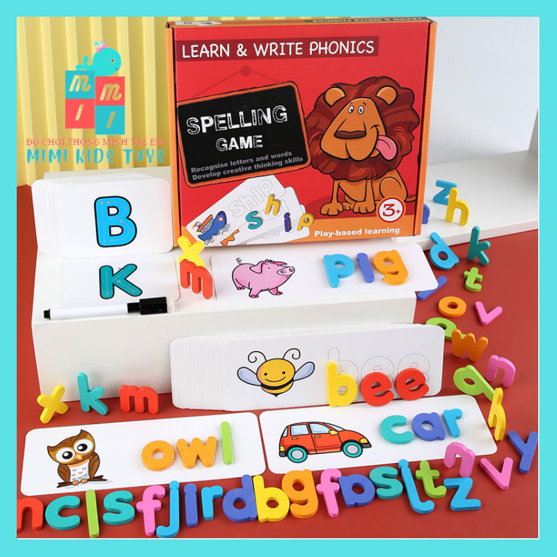 Bộ ghép chữ tiếng anh con sư tử SPELLING GAME - Đồ chơi thông minh cho bé