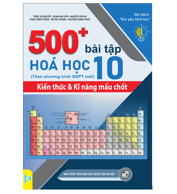 Sách - 500+ Bài Tập Hóa Học 10: Kiến thức và Kĩ năng mấu chốt - Theo chương trình GDPT mới - ndbooks