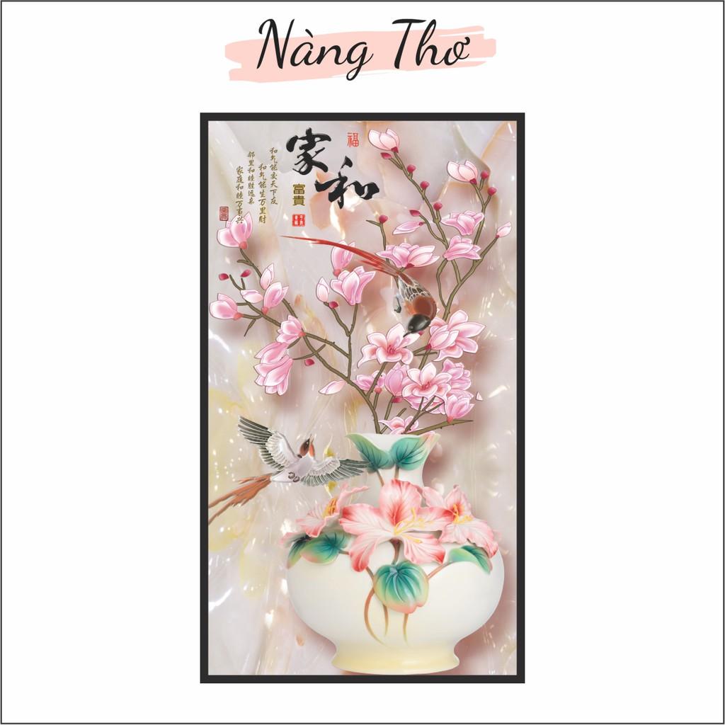 Decal Bình Hoa dán tường 3d_NHIỀU KÍCH THƯỚC