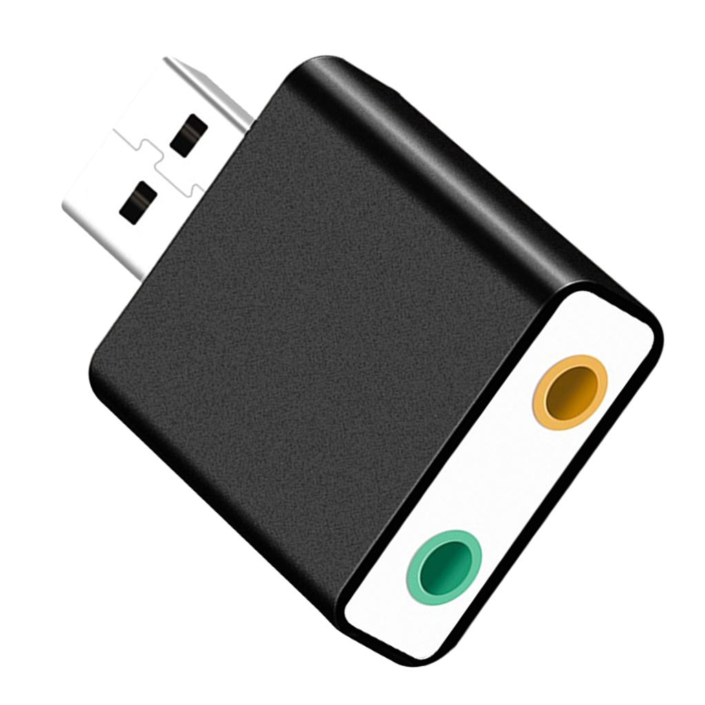 USB 2.0 Virtual 7.1 Channel Audio Sound Card Adapter For Laptop PC