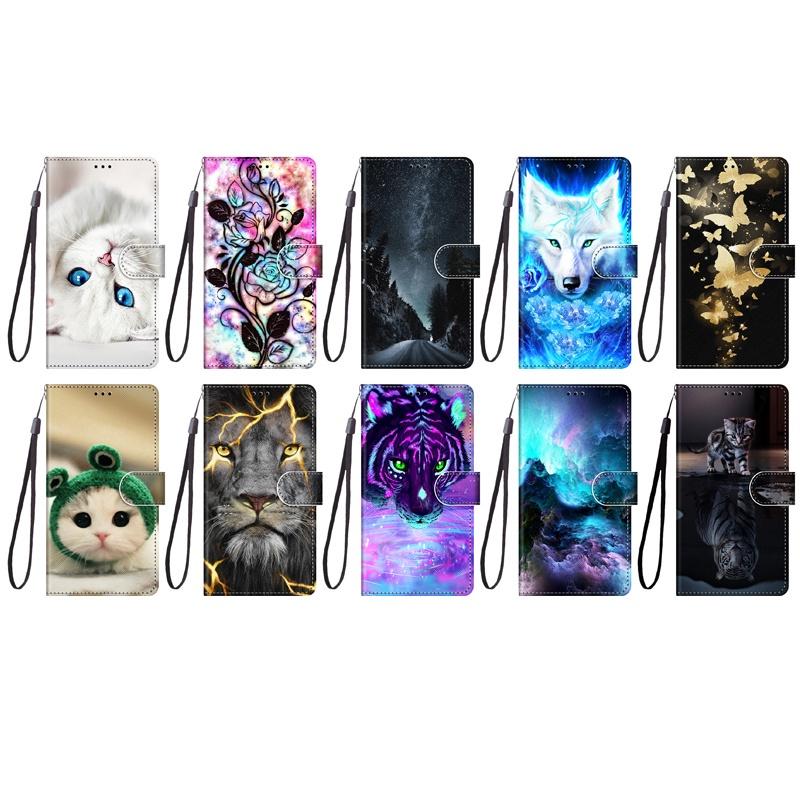 Bao da PU điện thoại nắp lật kèm ngăn đựng thẻ cho Xiaomi Redmi 9 9A 9C Poco M3 Poco X3 NFC X3PRO