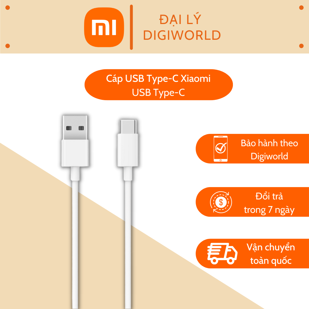 Cáp USB Type-C Xiaomi - Mi USB Type-C Cable 1m -  Hàng chính hãng - tốc độ truyền lên tới 480Mbps