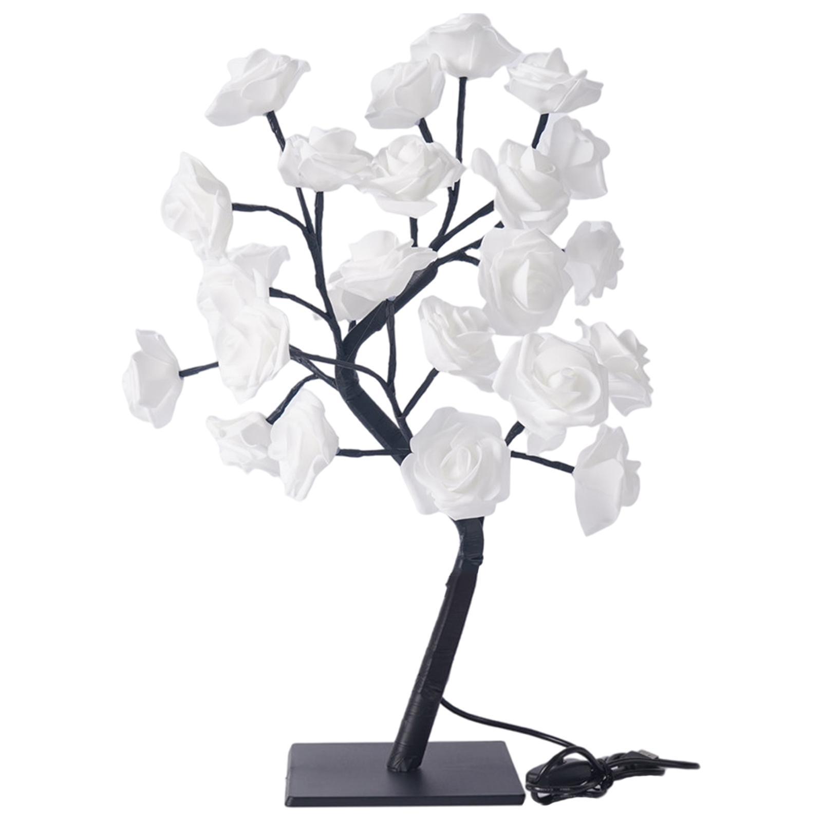 Table Lamp Rose Flower Desk Tree Light USB Powered Night Light Home Decor