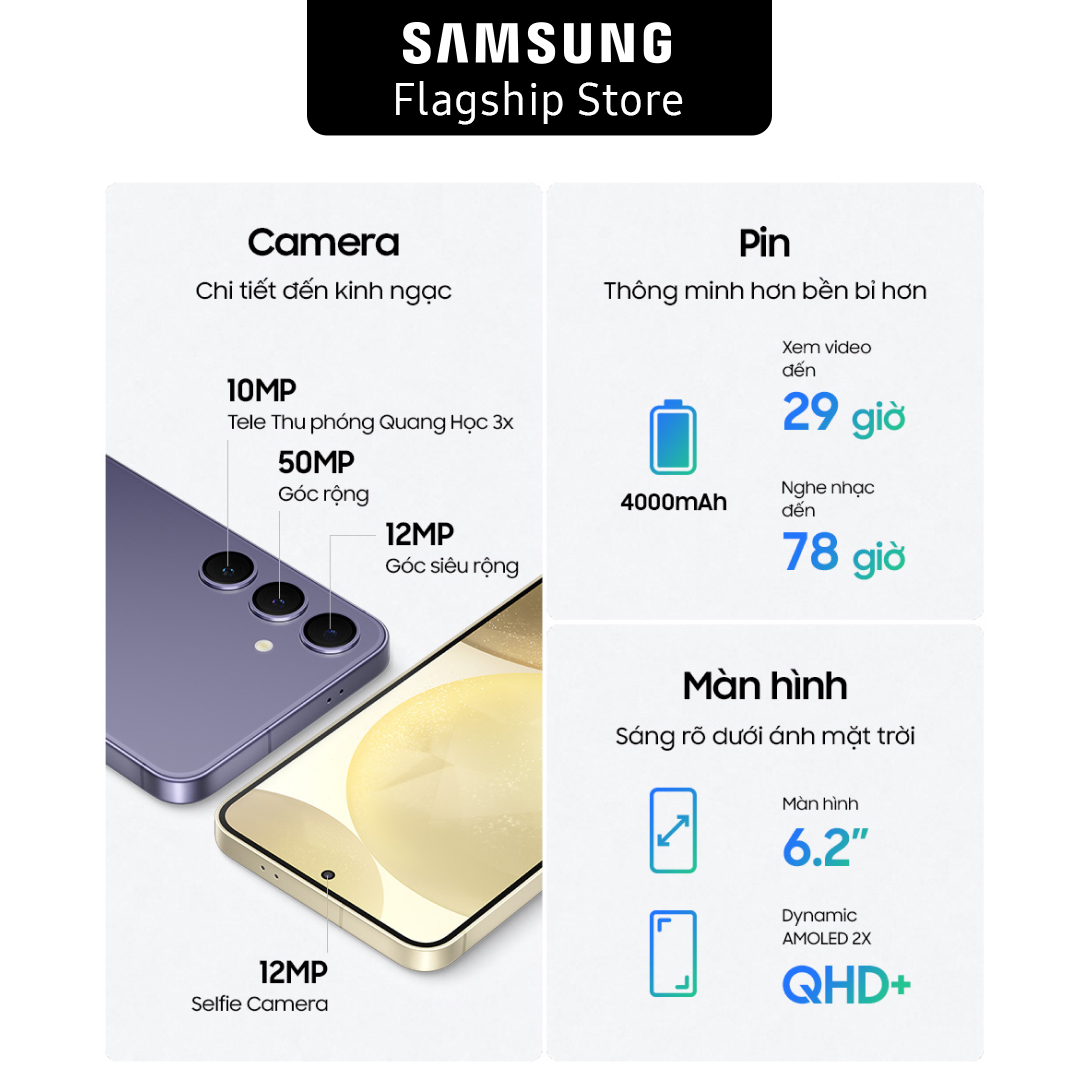 Điện thoại Samsung Galaxy S24 8GB/512GB - Độc quyền Online - Hàng chính hãng