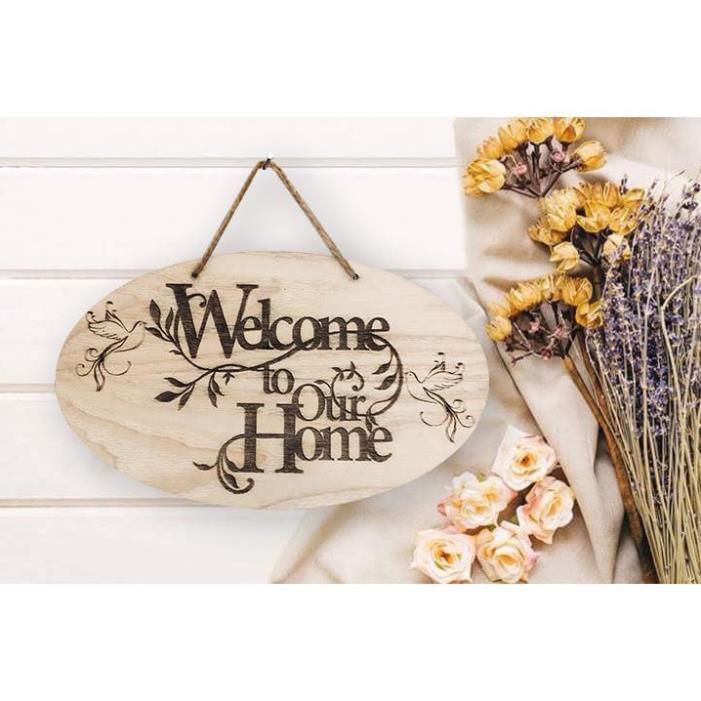Bảng Gỗ Welcome  Bàng gỗ DIY