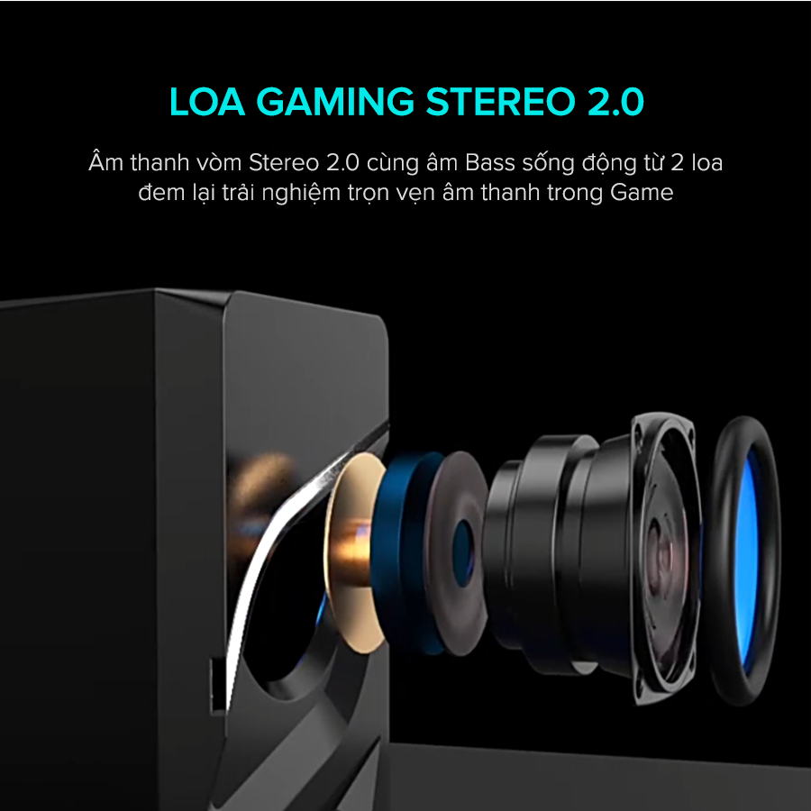 Loa Gaming RGB HAVIT SK708, Âm Thanh Stereo 2.0, 7 Chế Độ Màu RGB, Cống Suất 2x3W - Hàng Chính Hãng