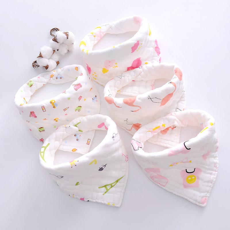 Set 5 Yếm Xô 5 Lớp Bonny Mềm Mịn Thấm Hút Tốt Và Giữ Ấm Cổ Cho Bé Yêu Từ 0 đến 3 Tuổi