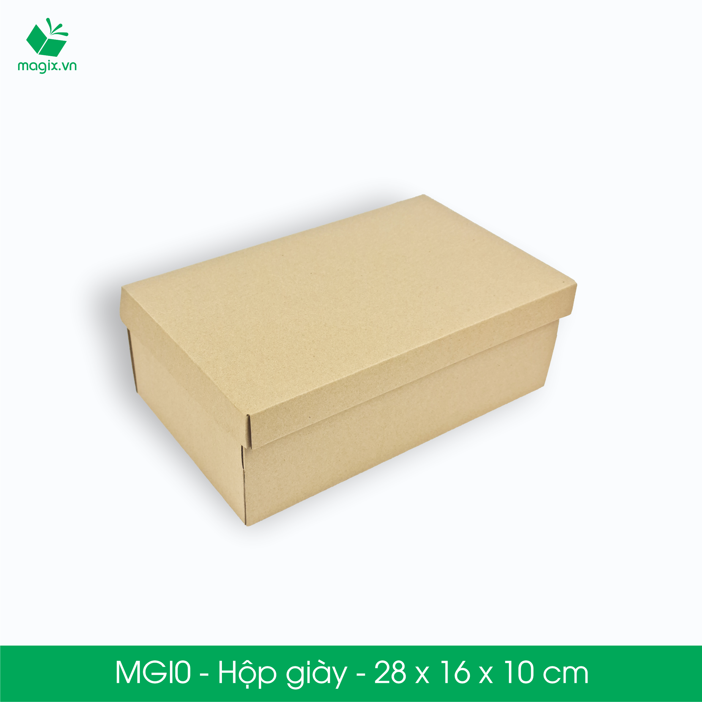 MGI0 - 28x16x10cm - 25 Hộp giày - Thùng hộp carton trơn đóng hàng