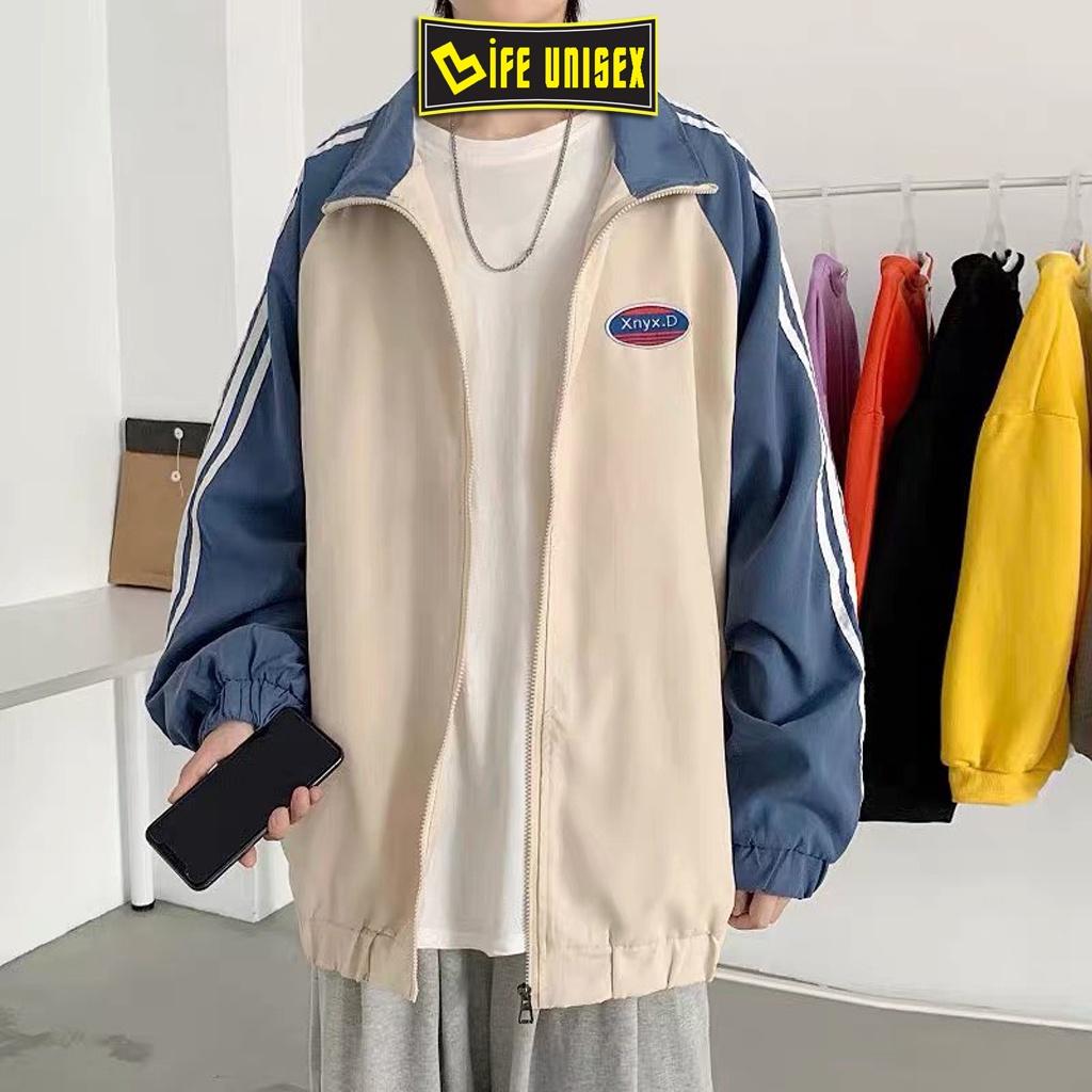 Áo Khoác Dù 2 Lớp Thêu chữ Xnyx.D Ulzzang Nam Nữ Unisex Form Rộng Bomber Jacket Unisex