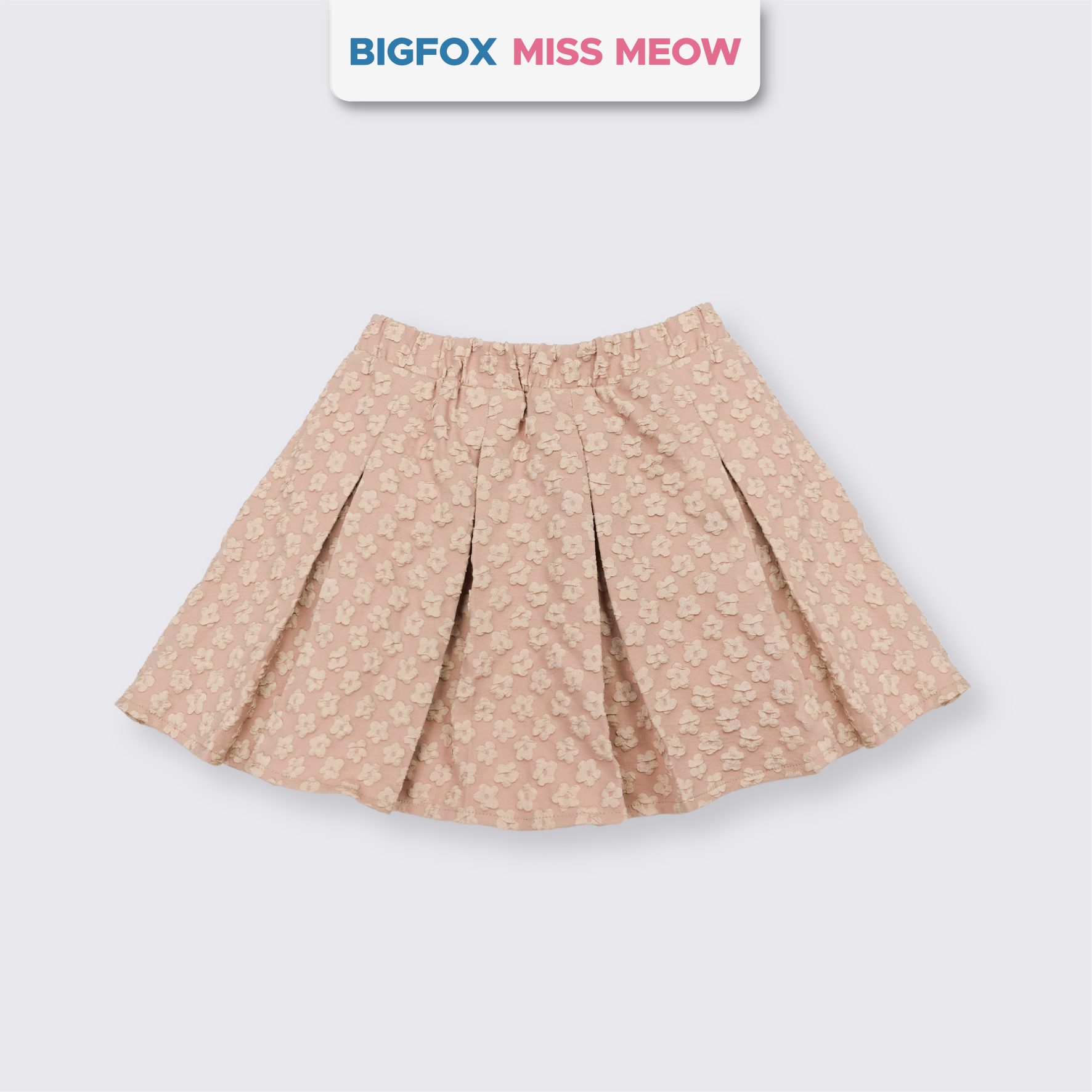 Chân váy bé gái xếp ly Bigfox Miss Meow size đại có quần bảo hộ cho trẻ em 7-11 tuổi 25-35kg