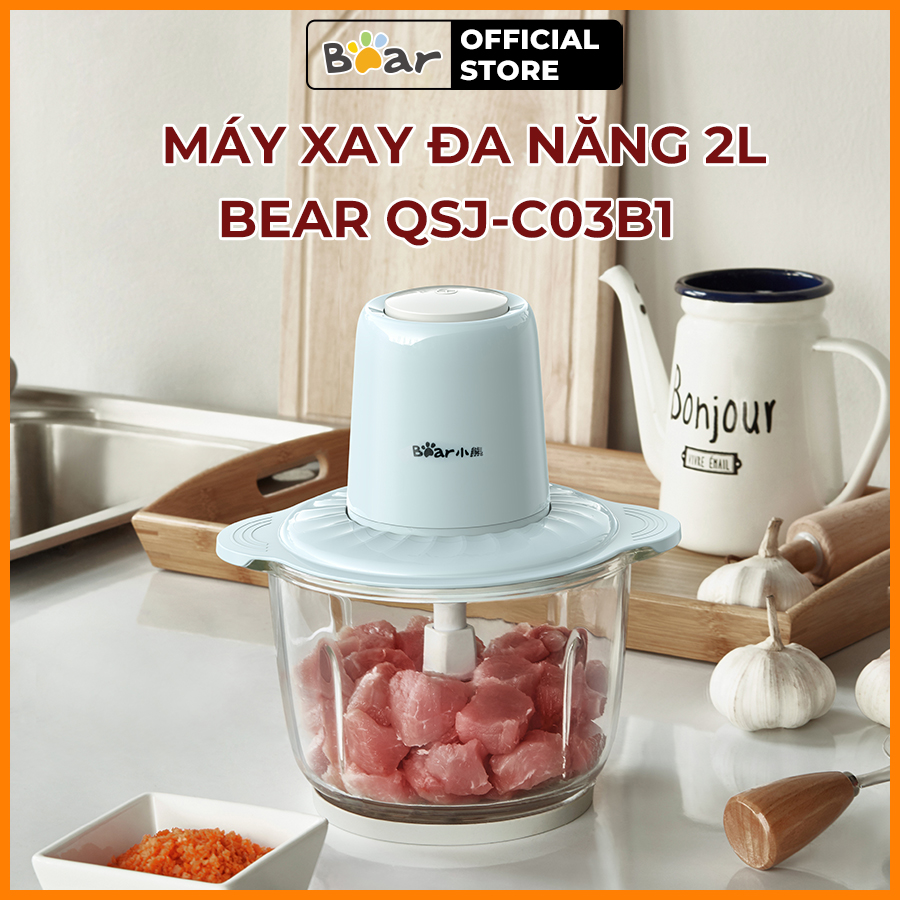 Máy xay thực phẩm đa năng 2L Bear QSJ-C03B1 - Hàng chính hãng