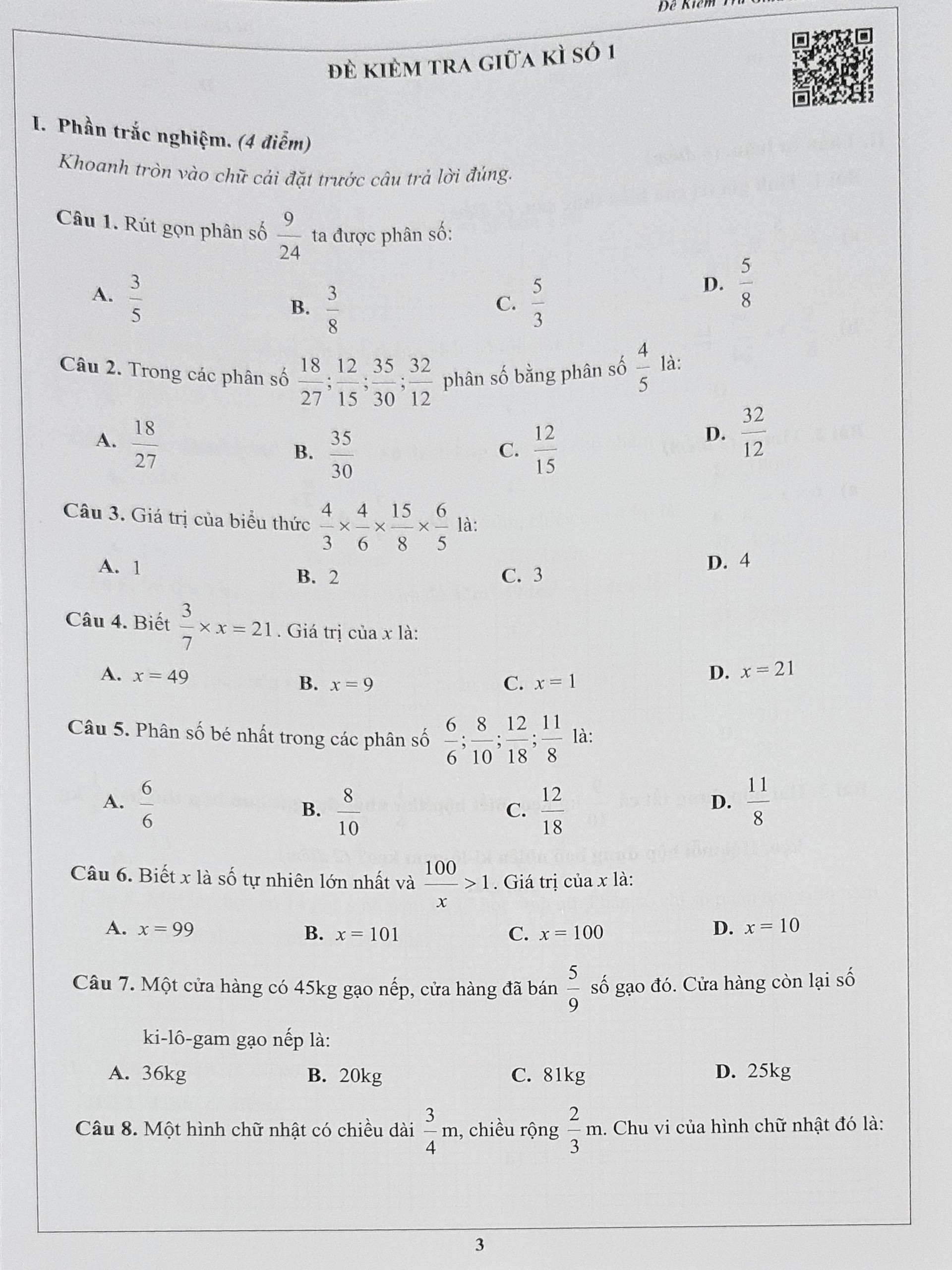 Combo Sách - Đề kiểm tra Toán 4 học kì I + II