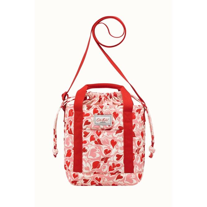 Cath Kidston-Túi đeo chéo  Kids Quilted Drawstring Cross Body Marble Hearts Ditsy-1040678-Pink