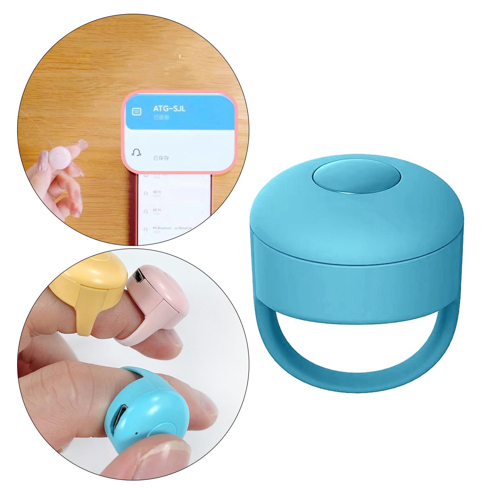 Bluetooth Fingertip Video Controller  Page Turner Blue