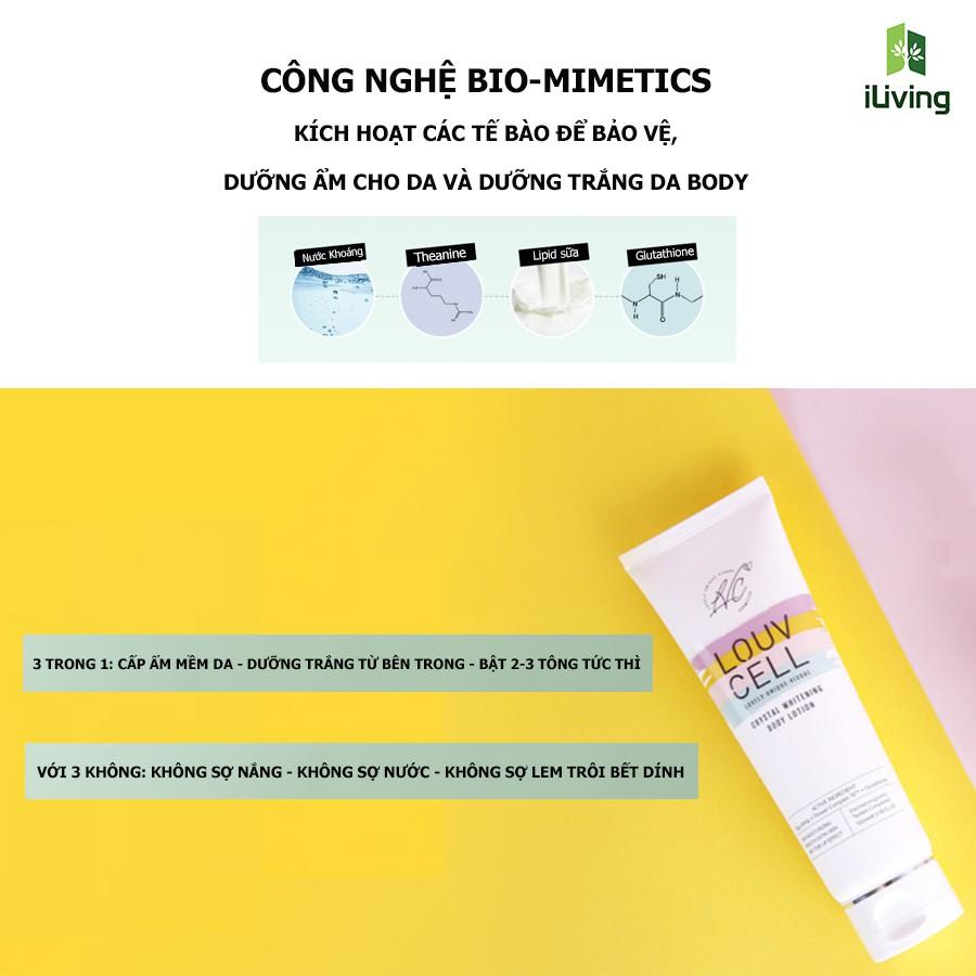 Bộ chăm sóc da body kem dưỡng trắng da body 120ml và sữa tắm dưỡng thể body Louv Cell 300ml LOUSTDT