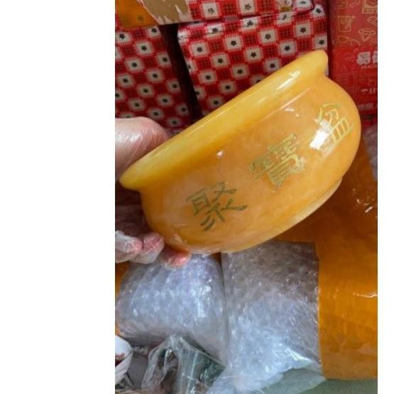 Bát tụ tài 16cm đá Ngọc Hoàng Long + 10 thỏi vàng