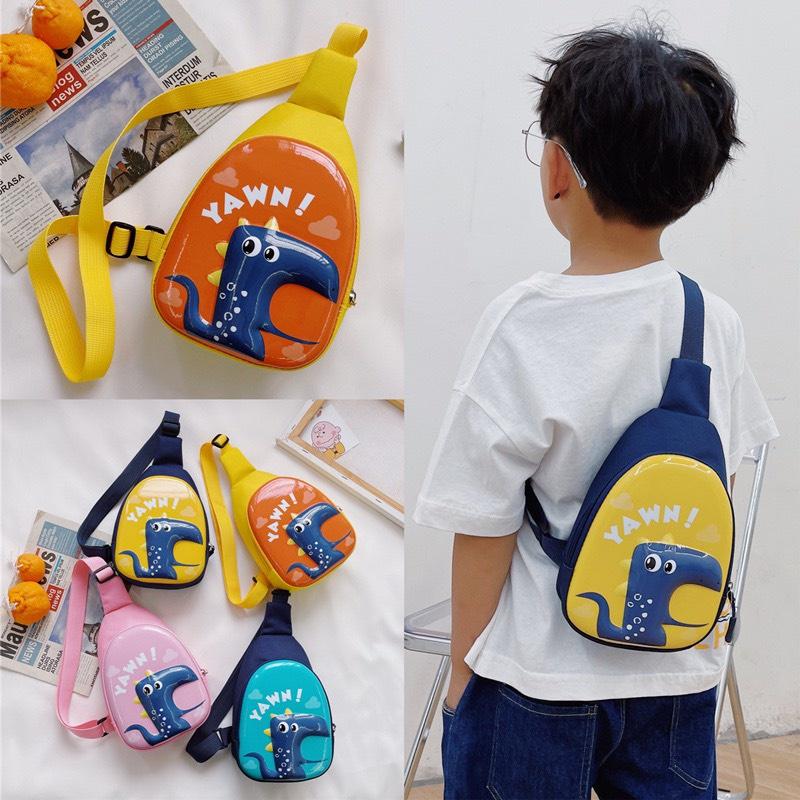 Túi đeo chéo trẻ em, túi hình Khủng Long dễ thương thời trang cho bé trai và bé gái