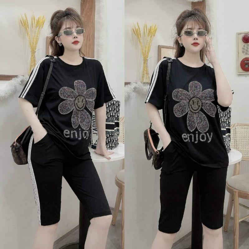 SÉT BỘ THỂ THAO FORM RỘNG CƯỜM ĐÁ HOA