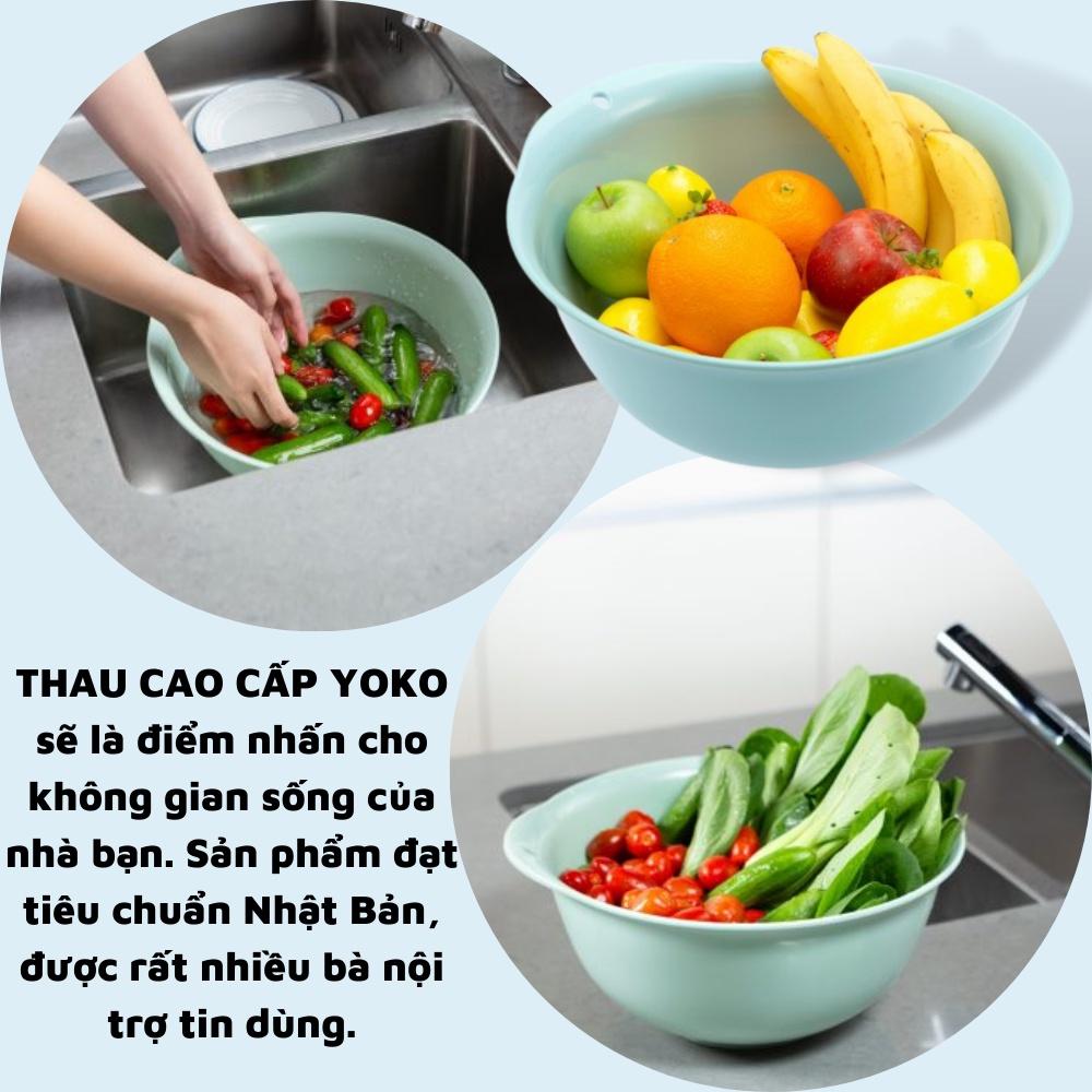 Thau rổ nhựa cao cấp yoko inochi rửa rau hoa quả