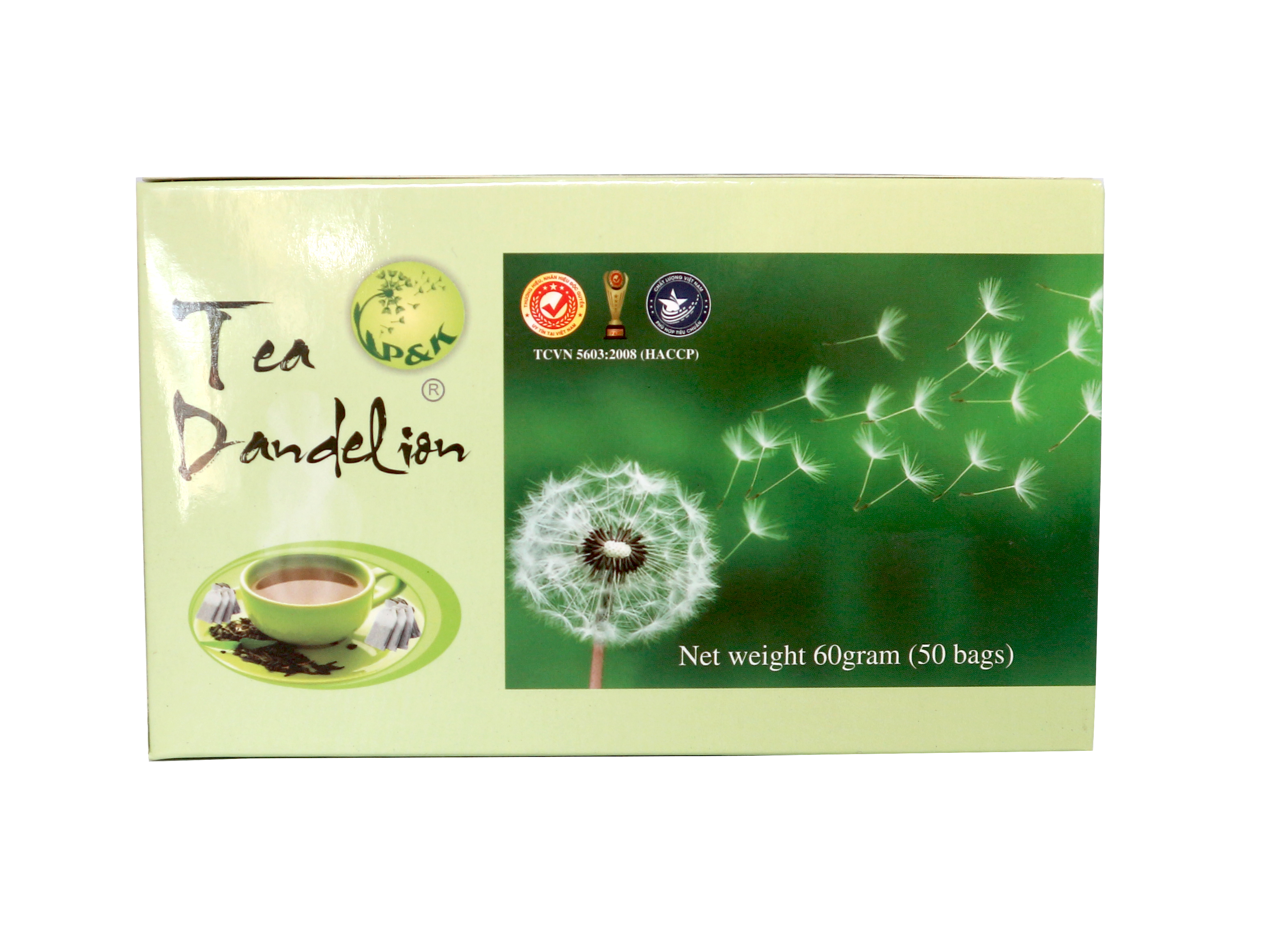 Combo 10 hộp Trà Bồ Công Anh 50 túi lọc P&K - Ngừa ung thư, mát gan, giải độc, giảm viêm họng, ổn định huyết áp, đường máu, thanh lọc cơ thể - Tặng kèm móc khoá CLĐ