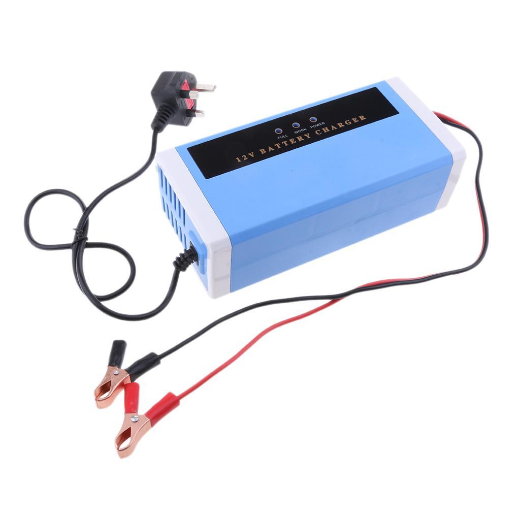 New Automotive Rechargeable Battery Charger 12V 10A Power Supply 220V UK Plug