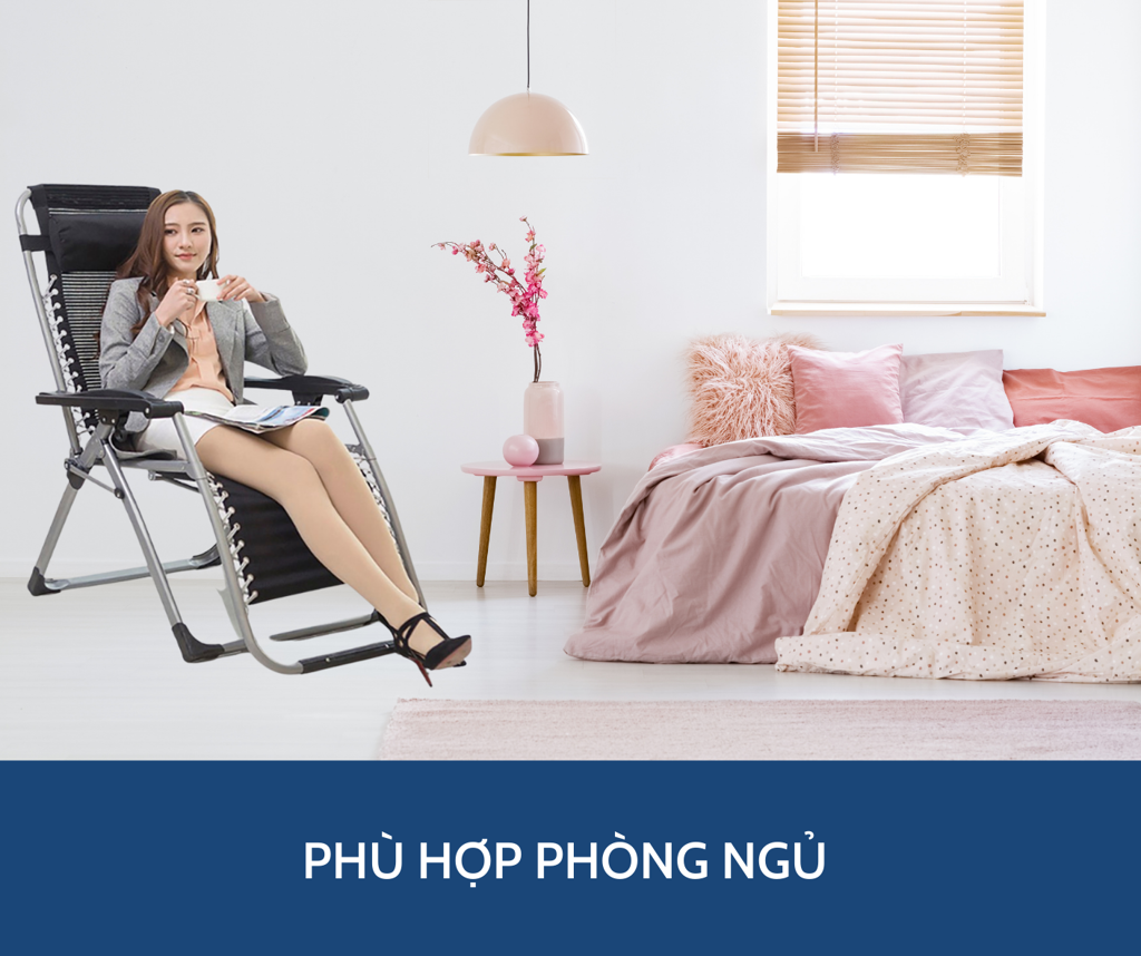 Ghế xếp thư giãn thông minh Kachi MK171 – Màu đen