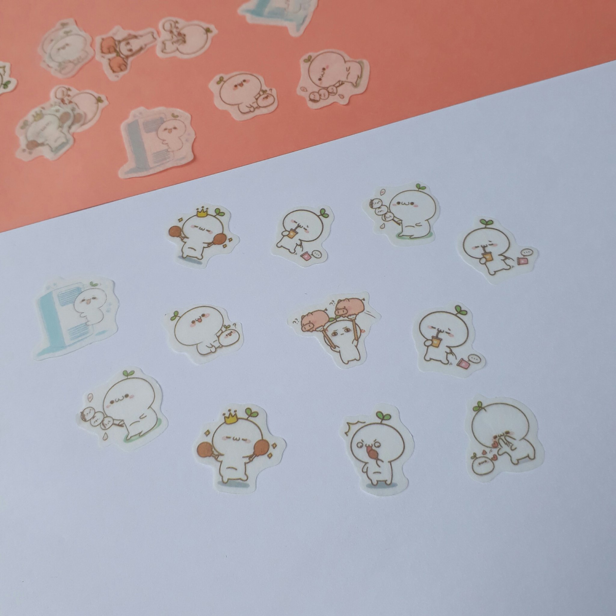 Bộ 32 Sticker Hình Dán Mini Bé Mầm