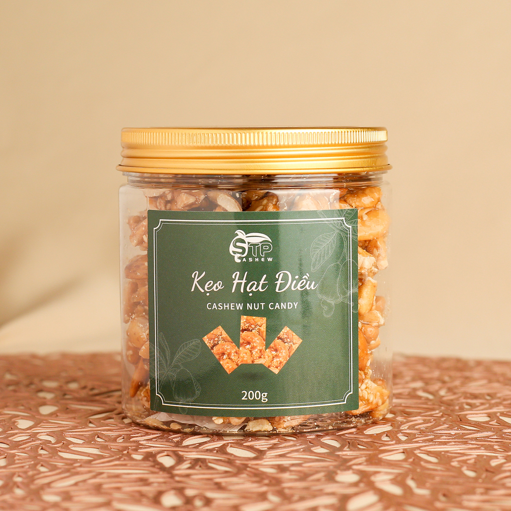 Kẹo Hạt Điều STP Food Hũ 200g – Kẹo Hạt Điều Thơm Ngon, Đậm Vị Và Giàu Chất Dinh Dưỡng, Tốt Cho Sức Khoẻ