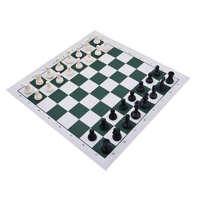 Bộ Cờ Vua Chất Liệu Nhựa ABS Kích Thước Tiêu Chuẩn Kèm bàn Vải Da PU