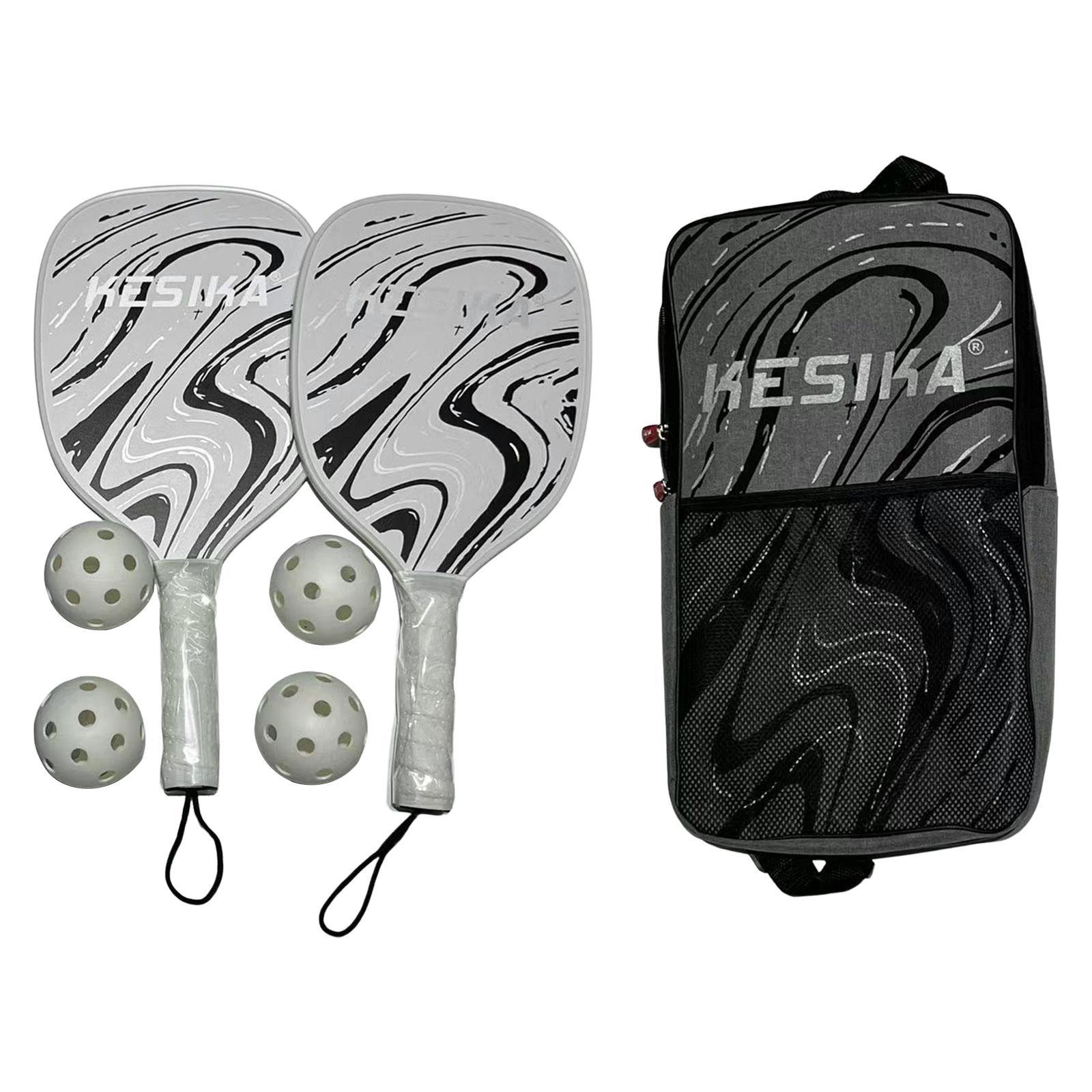 Pickleball Racket Set 4 Balls and Carry Bag Comfort Grip Pickleball Racquets
