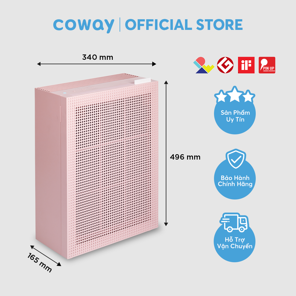 Máy lọc không khí Coway Cartridge AP-1019C và Máy lọc nước Coway Cinnamon P-6320R - Hàng chính hãng