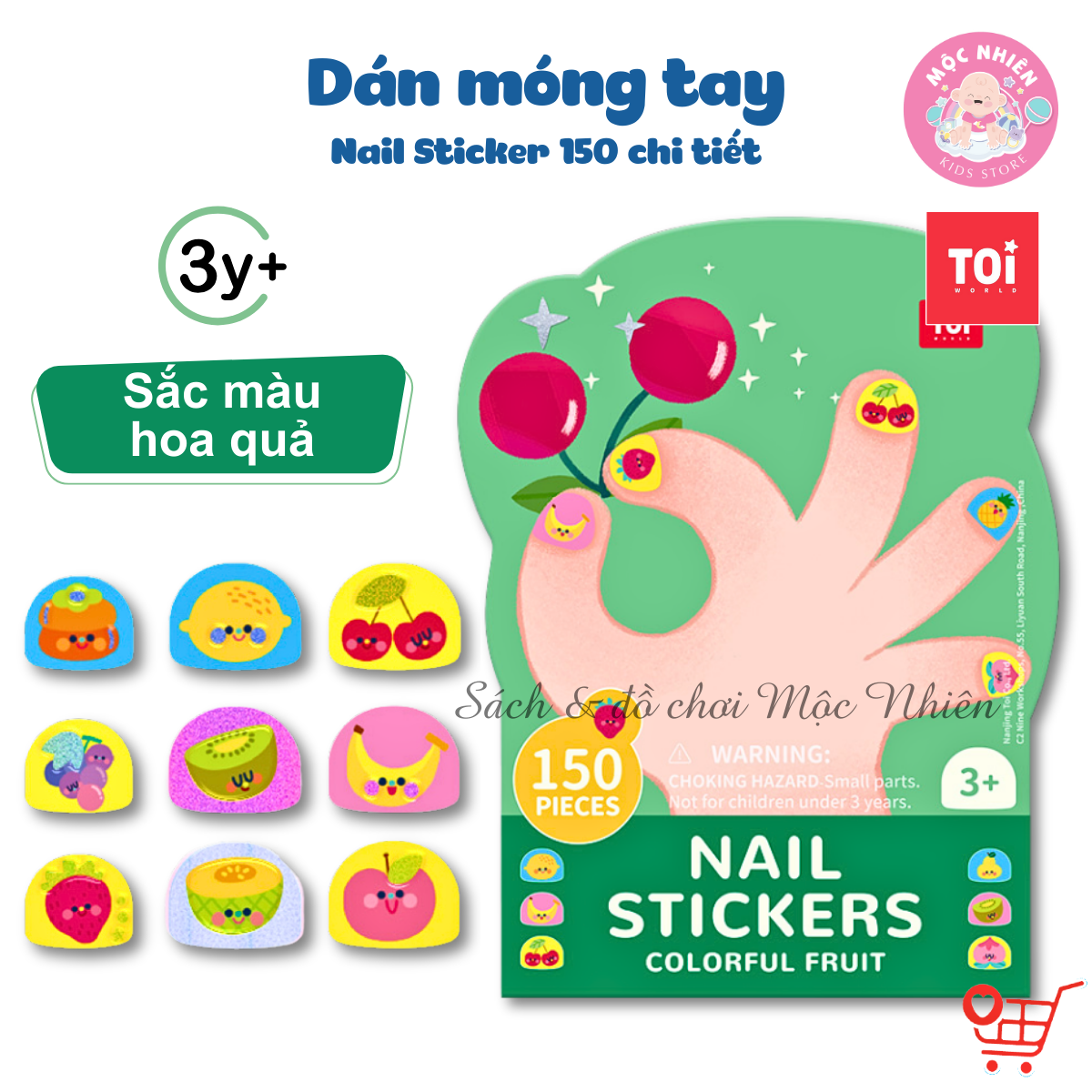 Đồ chơi Dán Móng Tay và Hình Xăm Nail Stickers and Tatoos Chính hãng TOI - Dành cho bé từ 3 tuổi+