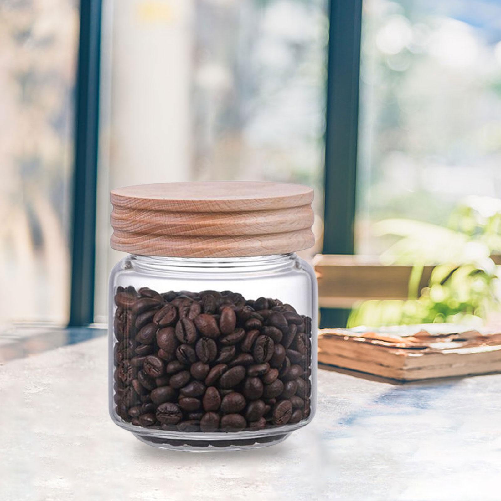 4x Glass Storage Jar Canisters Canister Decorative Cookies Cereal Sugar Rice