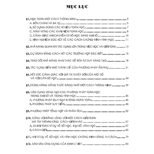 Sách - Học Và Giải Toán Một Cách Thông Minh ( Dành Cho Học Sinh Lớp 8 -9 ) + ha