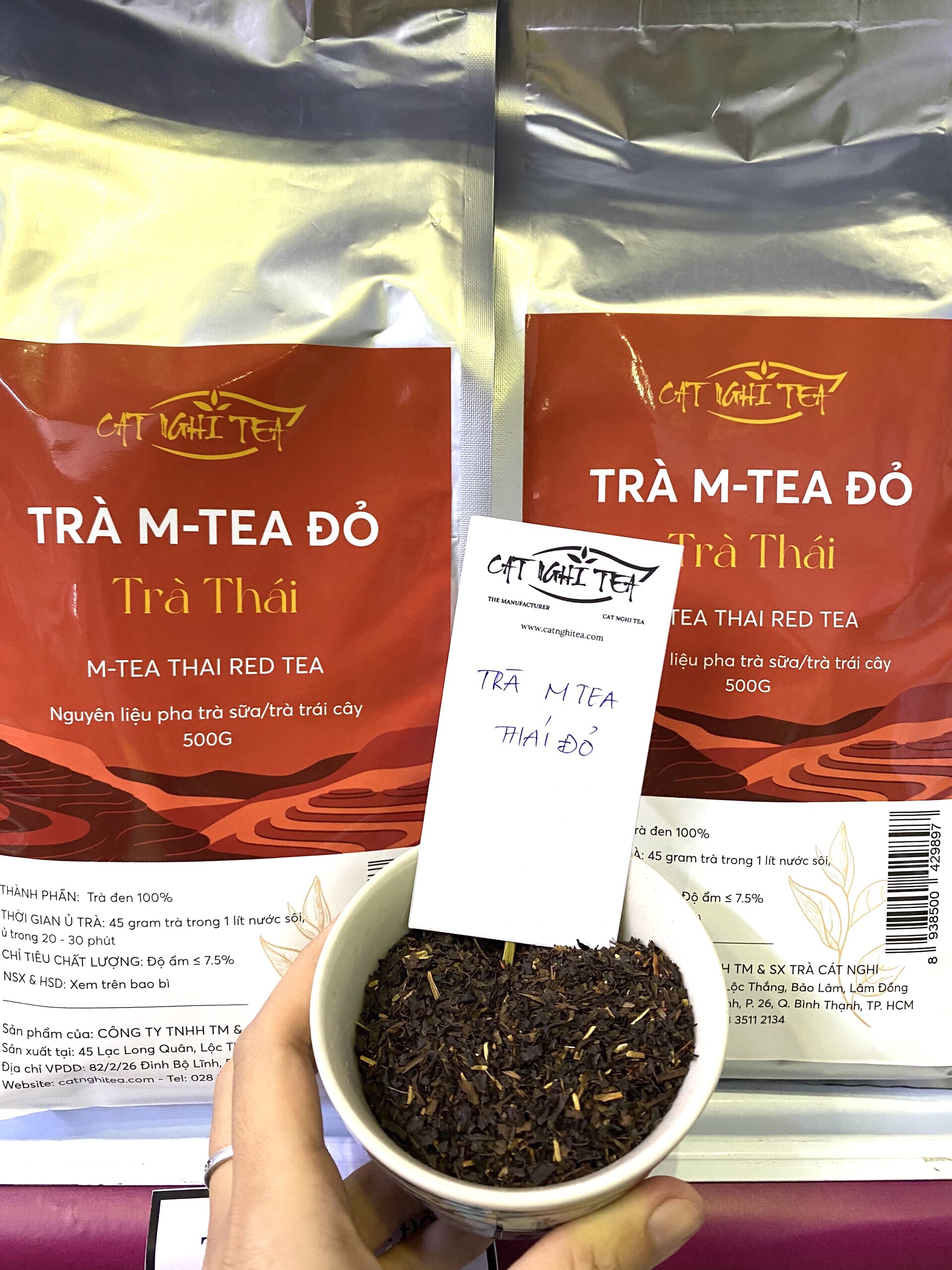 Trà Thái Đỏ [500g - vị trà Thái ngọt dịu] Trà đen CAT NGHI TEA, Nguyên liệu chuẩn pha trà sữa và trà trái cây thơm ngon