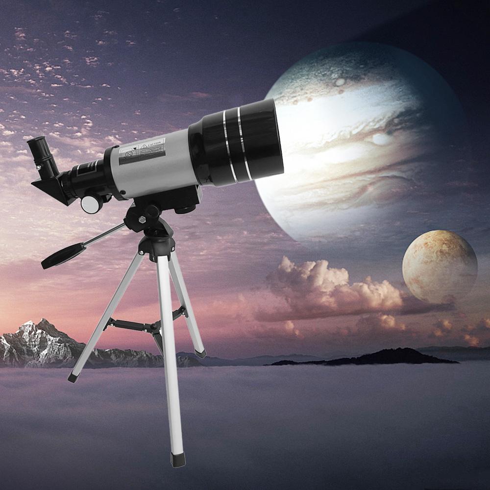 15X-150X 70mm Large Aperture Refracting Astronomic Monocular Telescope with Tripod Eyepiece Moon Filter