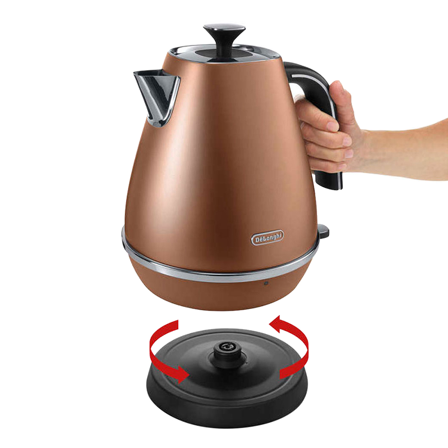 Ấm đun nước siêu tốc Delonghi KBI2001.CP/BK/W
