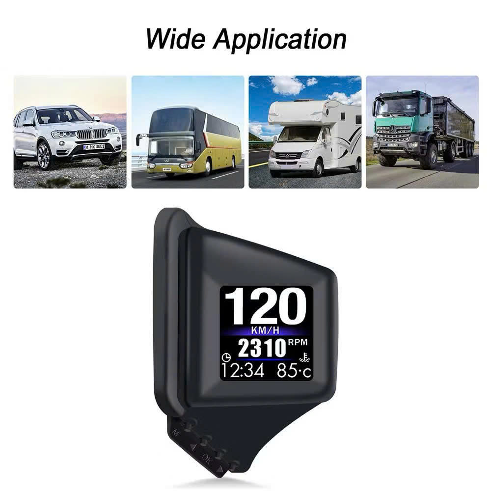 HUD Ô Tô OBD2 + GPS Báo Tốc Độ Chính Xác – Hiển Thị LCD, Cảnh Báo Quá Tốc Độ, Xóa Lỗi Động Cơ, Tiết Kiệm Nhiên Liệu, đèn trang trí, đồng hồ treo tường