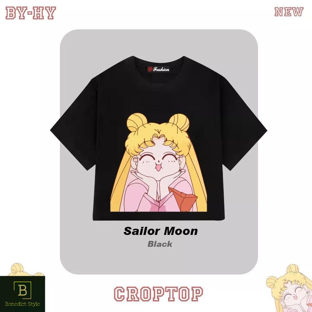 Croptop freesize hình Thủy thủ mặt trăng Sailor Moon vui nhộn