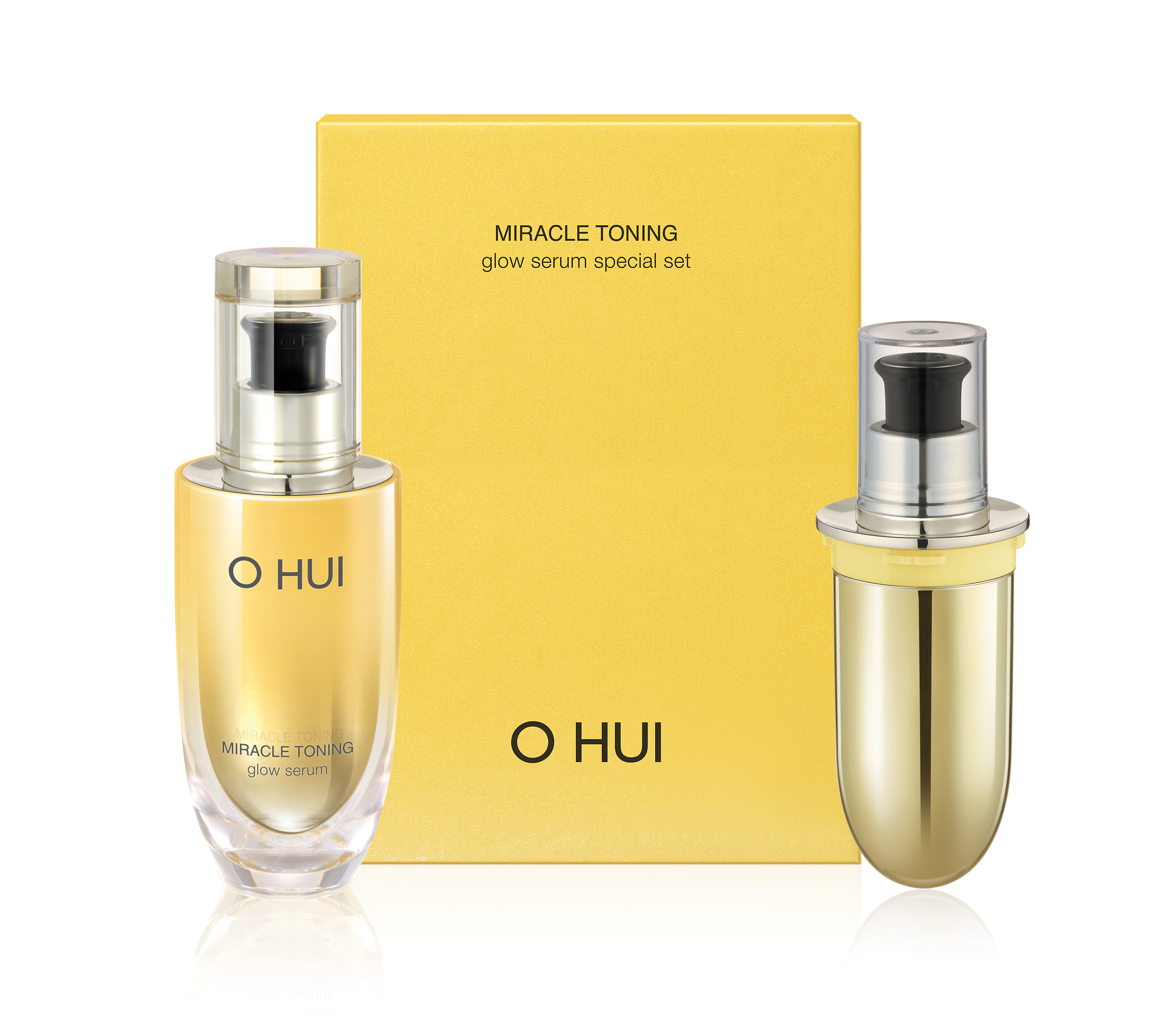 Bộ tinh chất sáng da căn bóng chứa AHA/PHA giúp da săn chắc rạng rỡ OHUI Miracle Toning 100ml