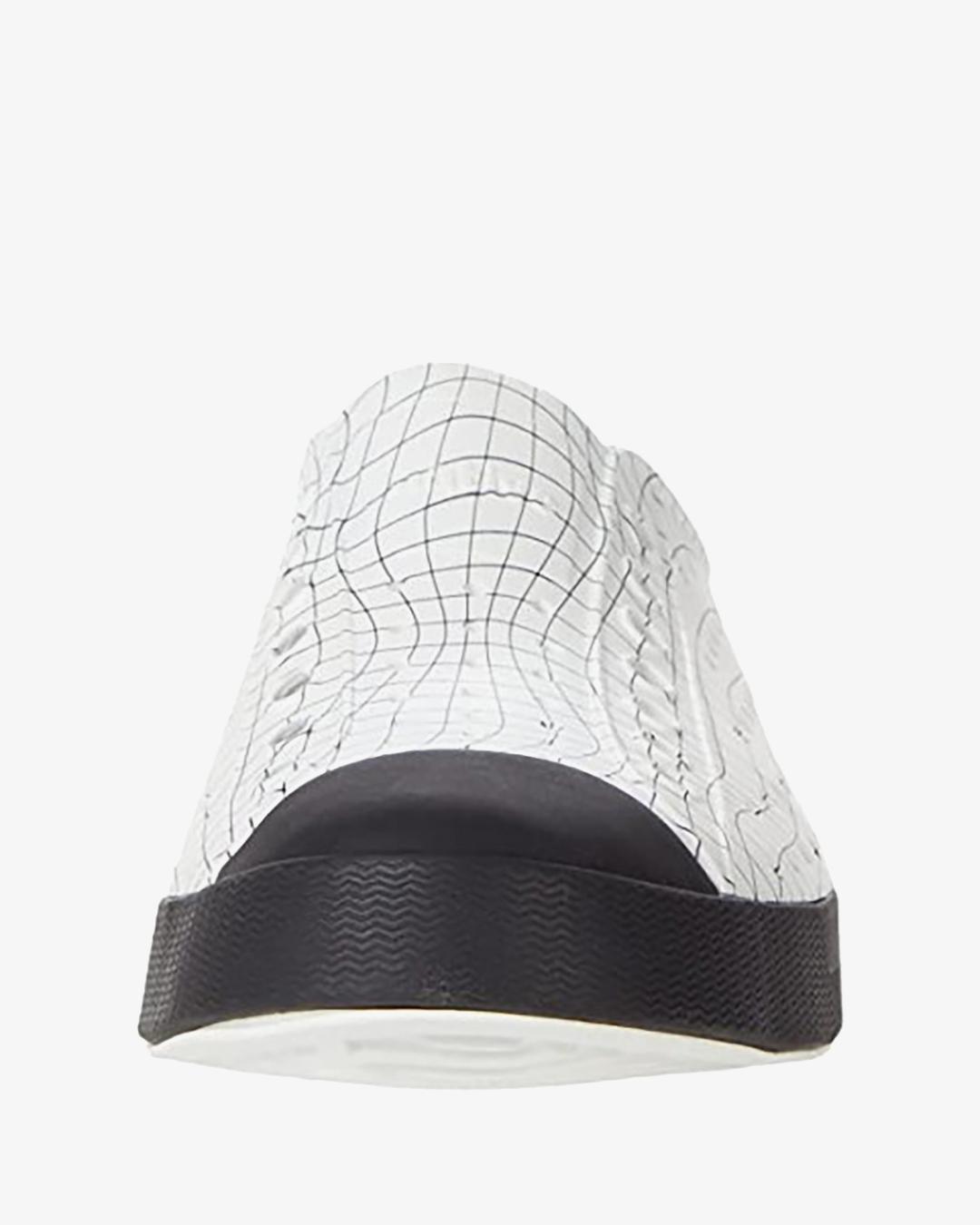 Giày Lười Unisex NATIVE Jefferson Print - Shell White/ Jiffy Black/ Jiffy Grid - 34.5