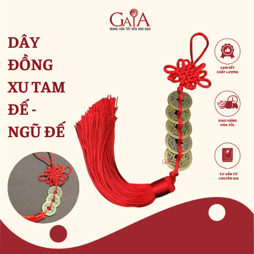 Dây đồng xu Tam Đế, Ngũ Đế đồng xu may mắn