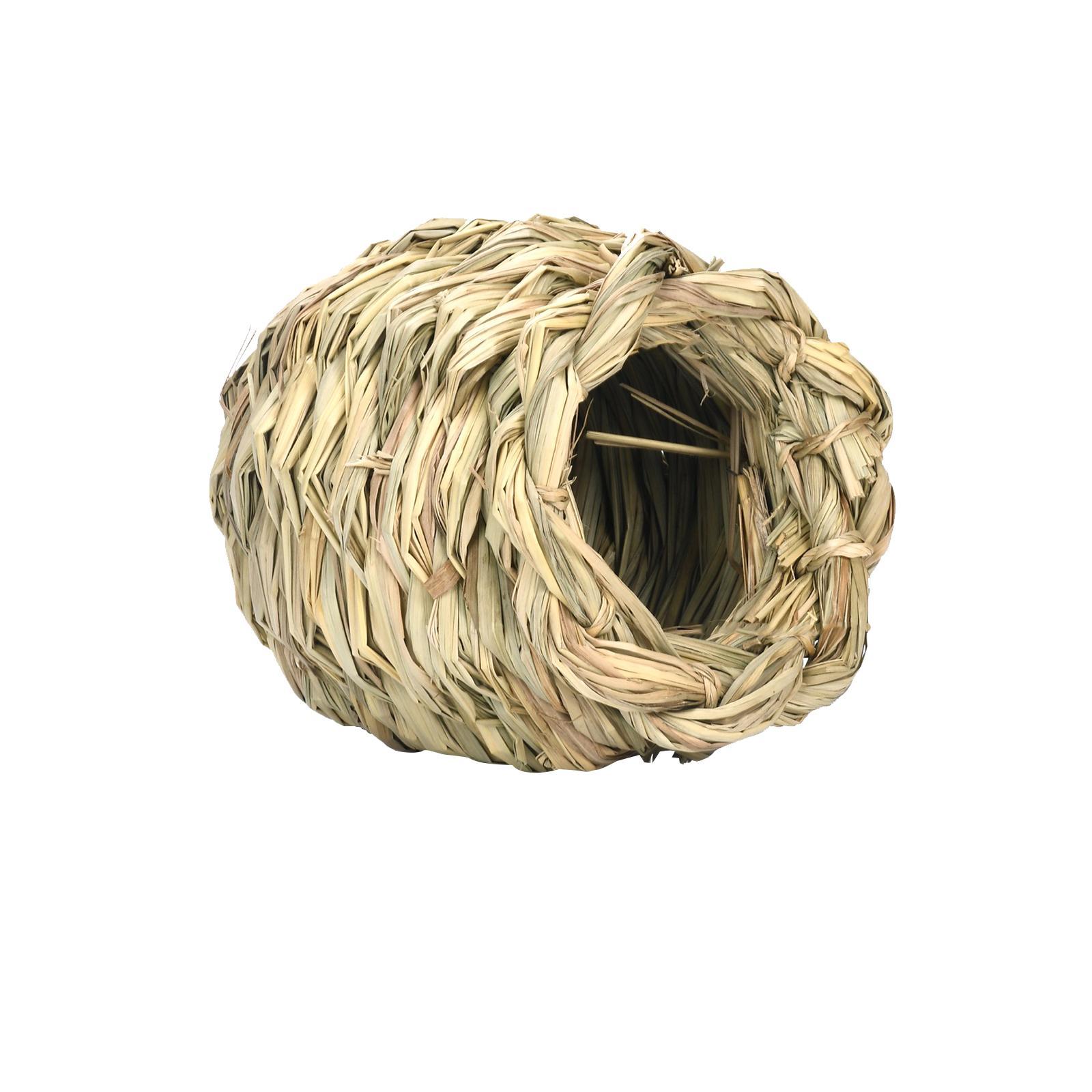 Hanging Straw Cage Bed Rest Room Chew Toy Hut Rabbit for Hamster