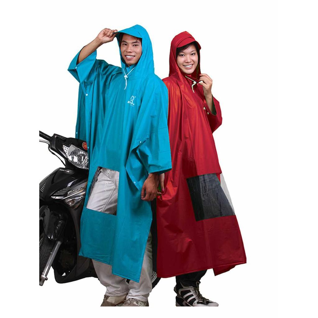 Áo mưa Poncho Cổ Rùa Kiếng 0.17mm trong suốt, bền bỉ