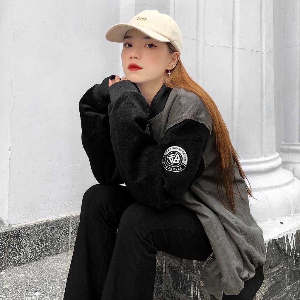 Áo Khoác Bomber Unisex Black White Varsity local brand iMA God Breaker