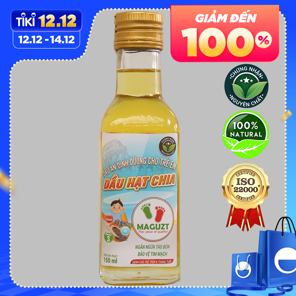 Dầu Hạt Chia cho bé ăn dặm Maguzt Nguyên Chất