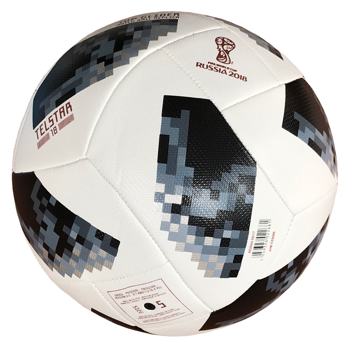 Quả bóng đá cao cấp World Cup 2018 TELSTAR số 5 - Kèm kim bơm bóng