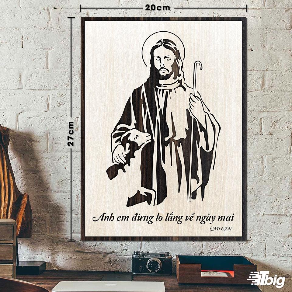 Tranh công giáo TBIG-CG007: Anh em đừng lo lắng về ngày mai 20x27cm