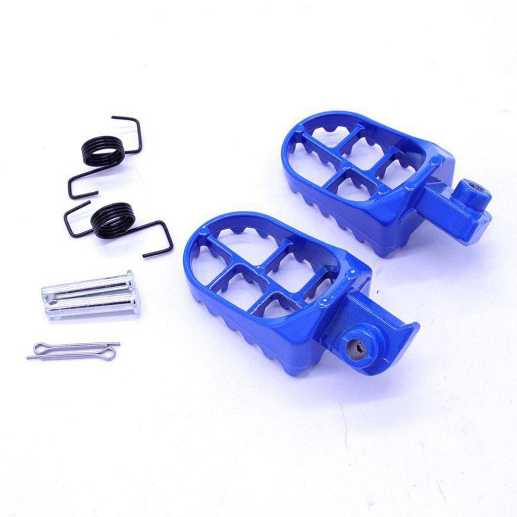 Blue Foot Pegs Rests Pedals for Yamaha PW50 PW80 for Honda XR50 XR70 Dirt Bike