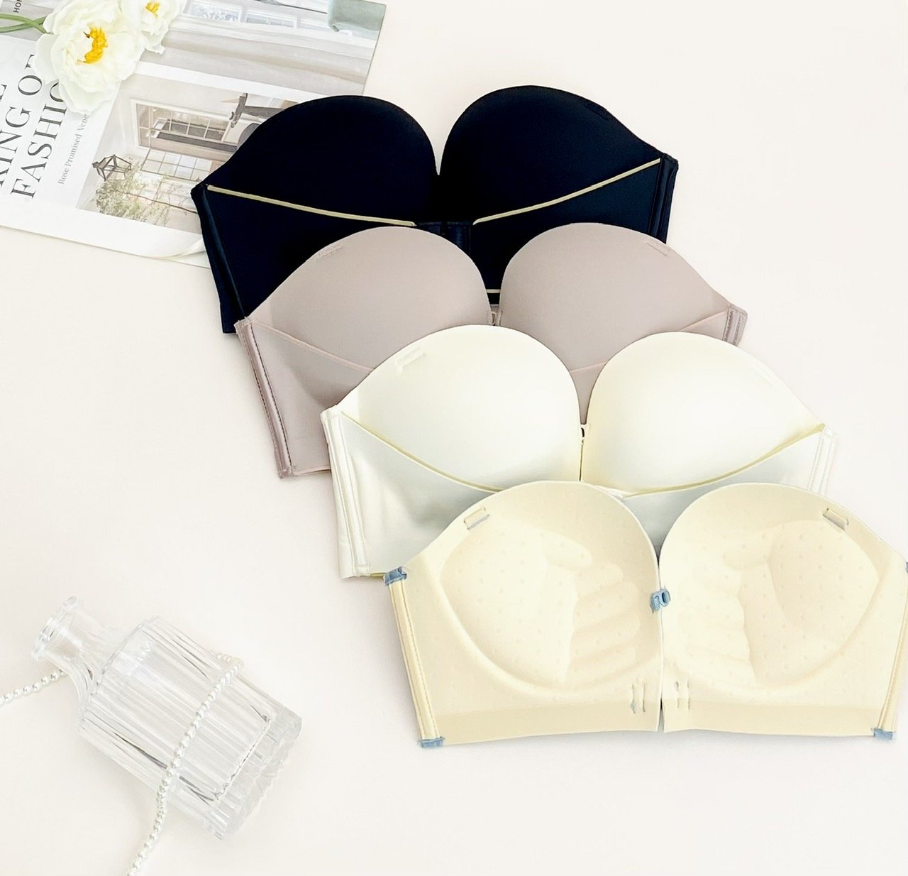 Áo ngực chống tụt cài trước nâng nhiều 8086